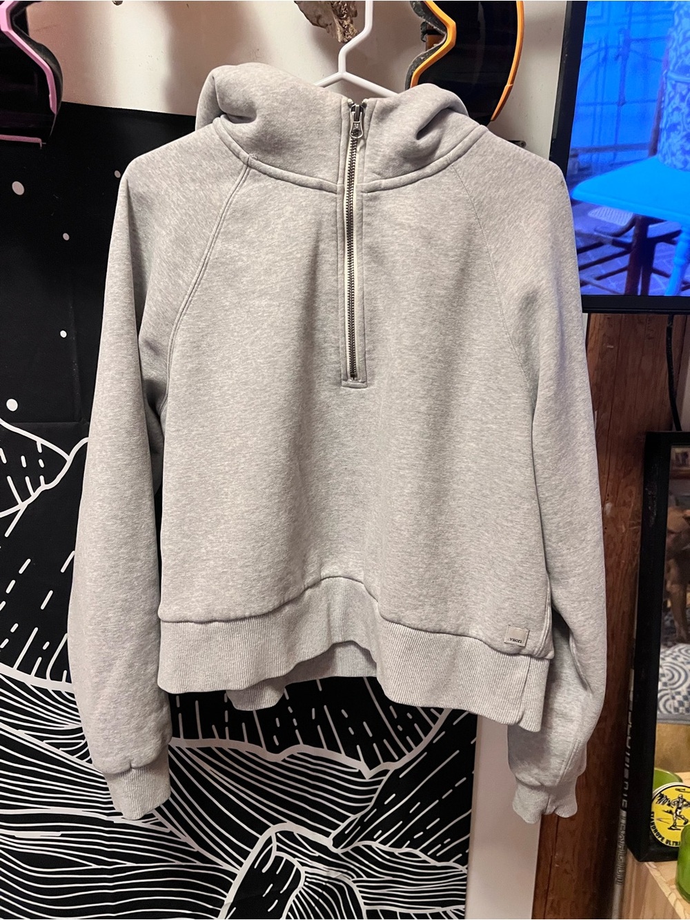 Vuori Light Gray Half-Zip Pullover